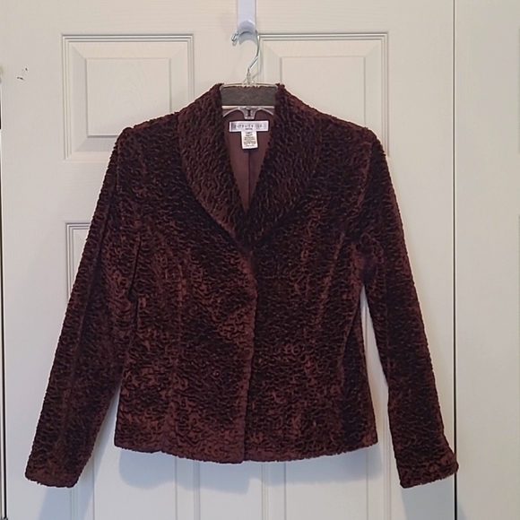 Pursuits, Ltd Jacket/Blazer Dark brown Fully lined Size 4P - Picture 1 of 9